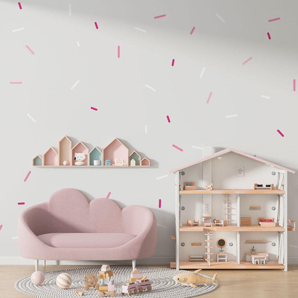 A white and pink sprinkles A white and pink sprinkles