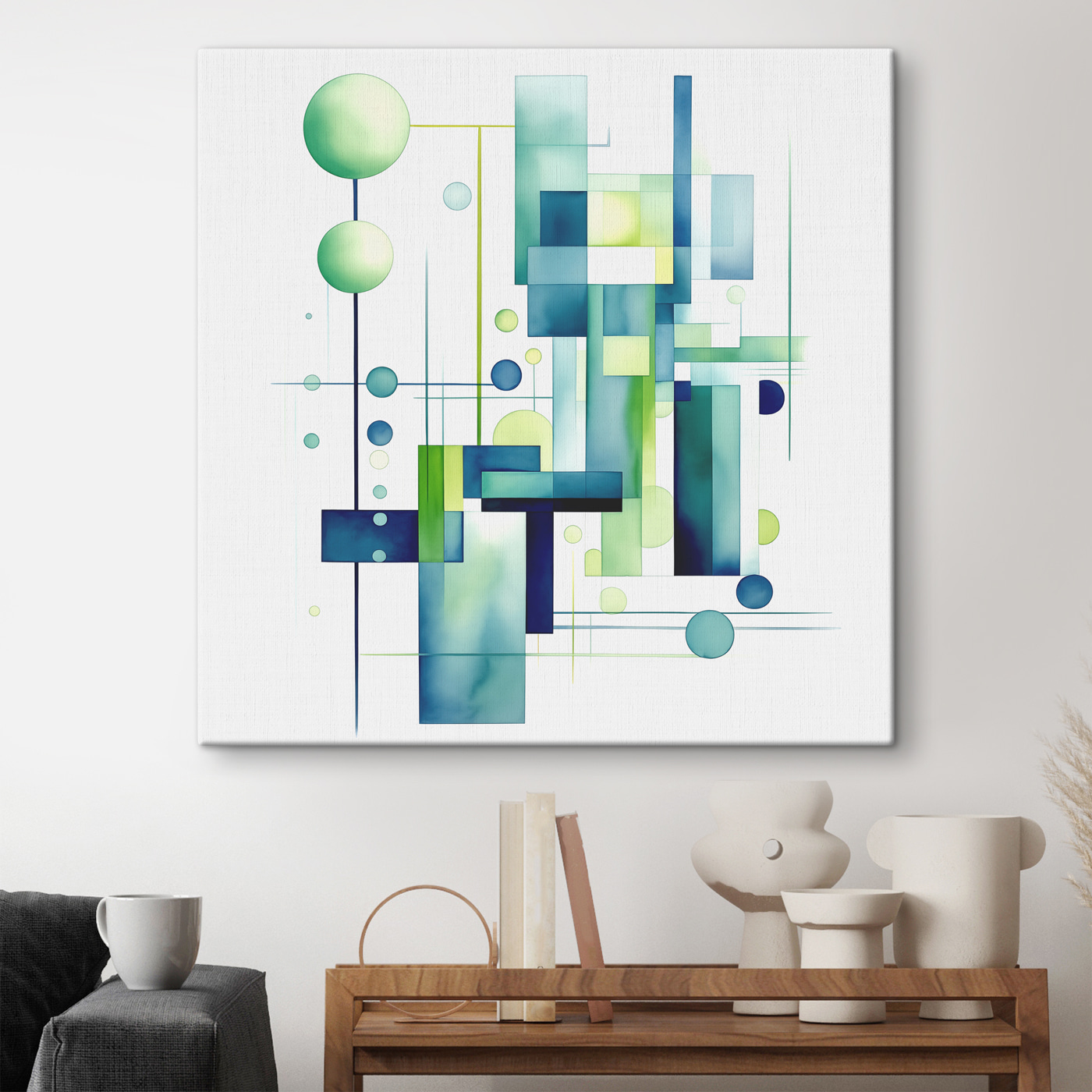 Abstract shapes in calming colors Abstract shapes in calming colors