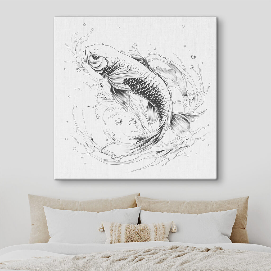 A drawing of a fish A drawing of a fish