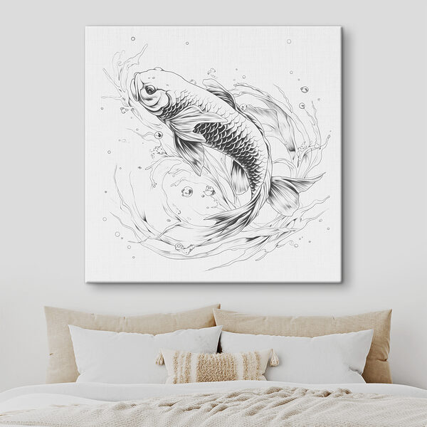 Quadri Quadri Il disegno di un pesce (COD: s39433)