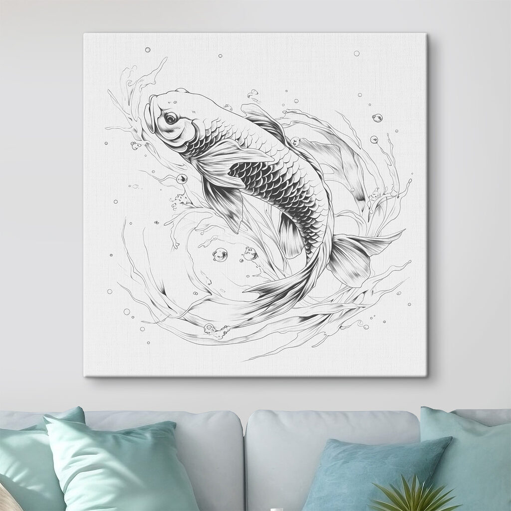 A drawing of a fish A drawing of a fish