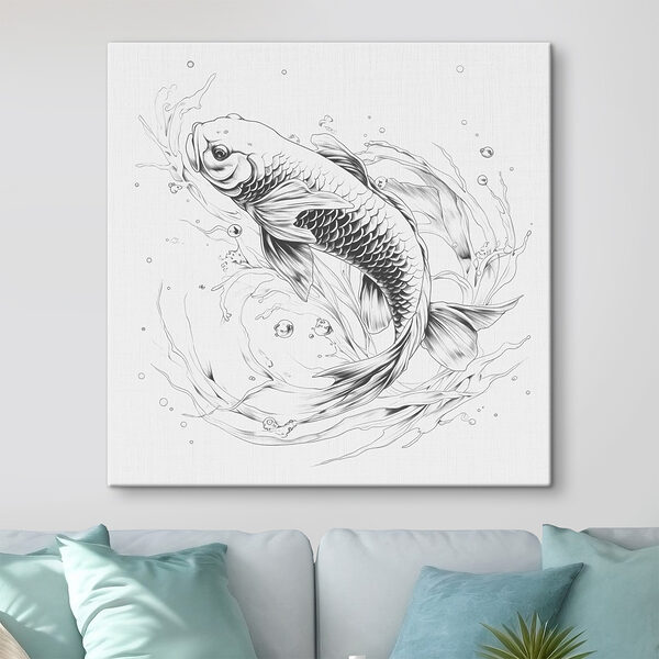 A drawing of a fish A drawing of a fish