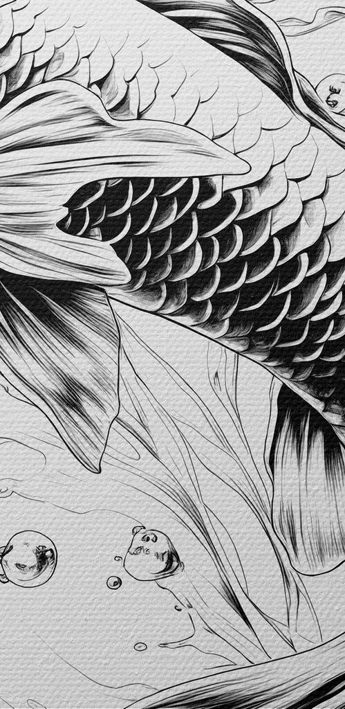 A drawing of a fish A drawing of a fish