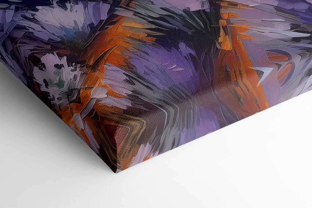 A painting of a lavender field