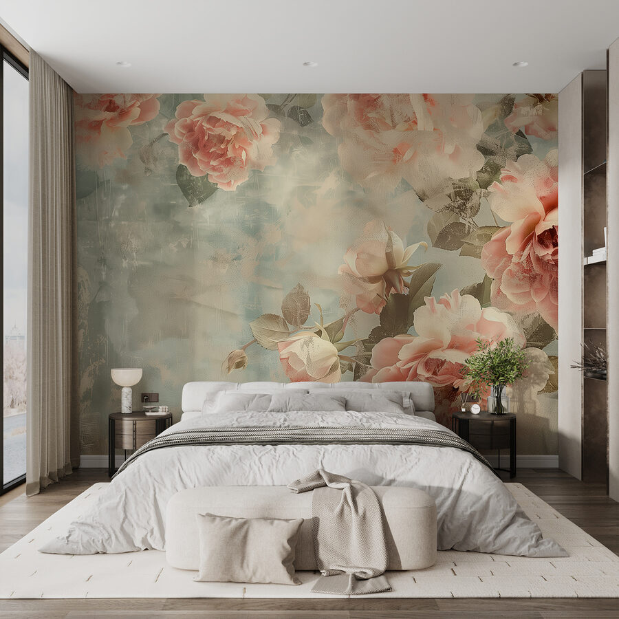 Un gruppo di fiori rosa