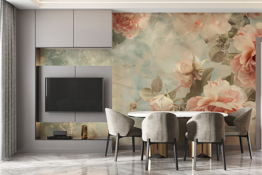 Un gruppo di fiori rosa