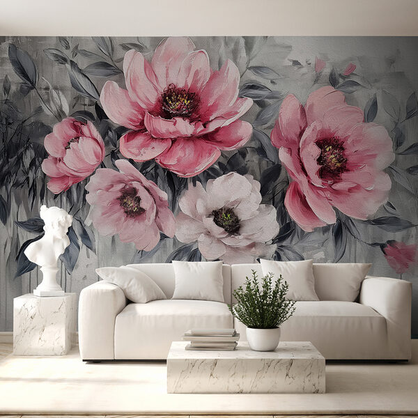 Un quadro di fiori rosa Un quadro di fiori rosa