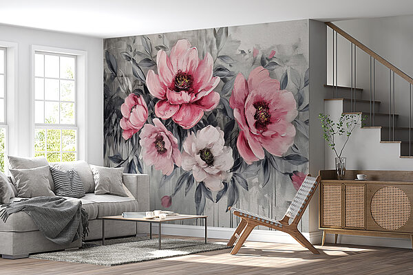 Un quadro di fiori rosa Un quadro di fiori rosa