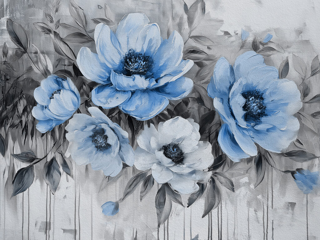 Un quadro di fiori blu Un quadro di fiori blu