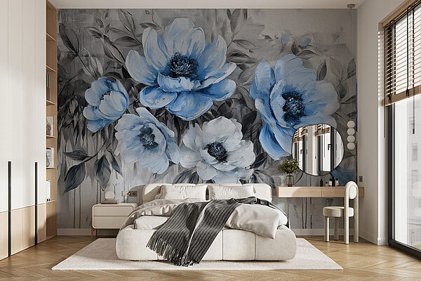 Un quadro di fiori blu Un quadro di fiori blu