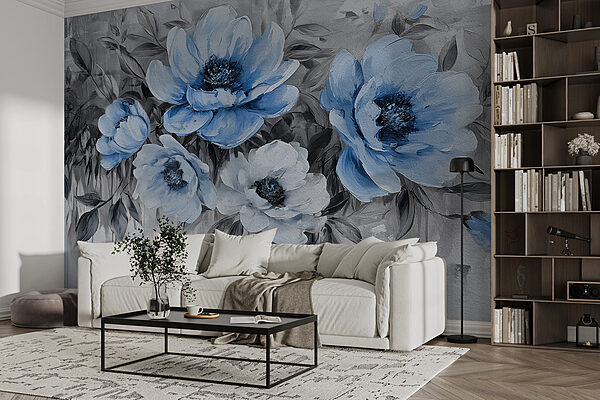 Un quadro di fiori blu Un quadro di fiori blu