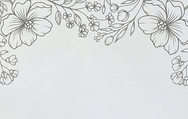 Uno sfondo bianco con fiori bianchi e neri Uno sfondo bianco con fiori bianchi e neri