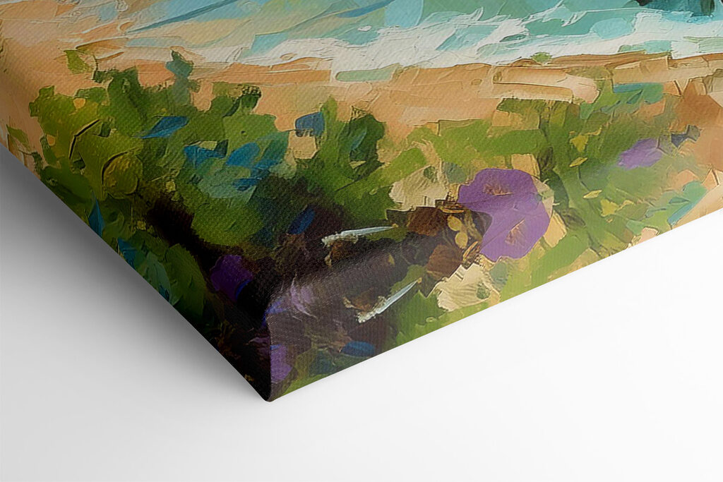 A painting of a boat on the water A painting of a boat on the water