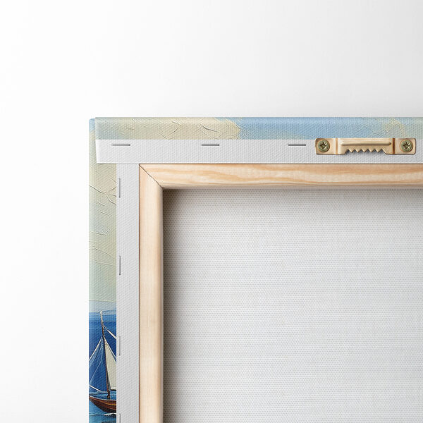 A painting of a boat on the water A painting of a boat on the water