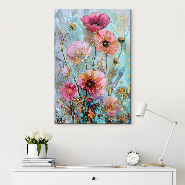 Quadri Un dipinto di fiori su sfondo blu (COD: s39211) Quadri Quadri Un dipinto di fiori su sfondo blu (COD: s39211)