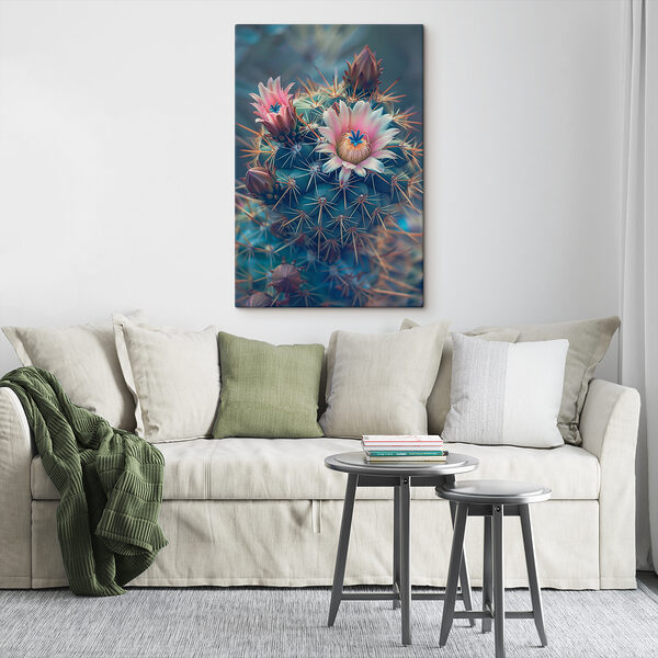 Quadri Quadri Un cactus con fiori rosa (COD: s39213)