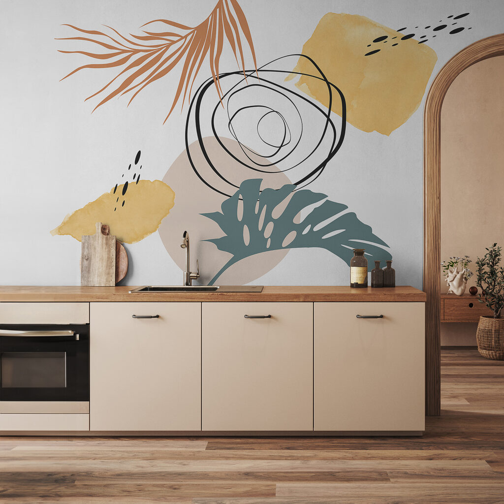 Close up of a painting