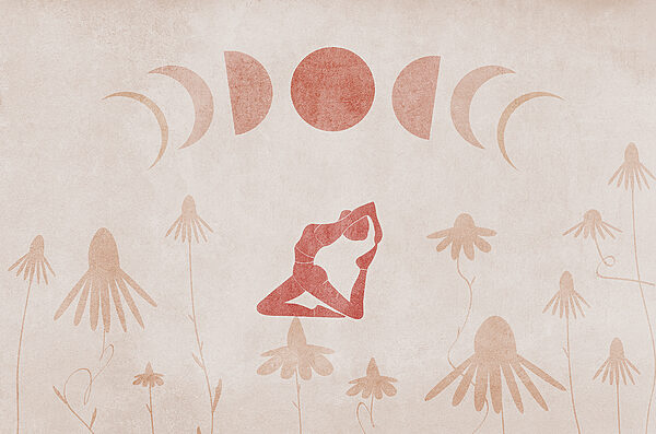 Disegno di una donna che fa yoga Disegno di una donna che fa yoga