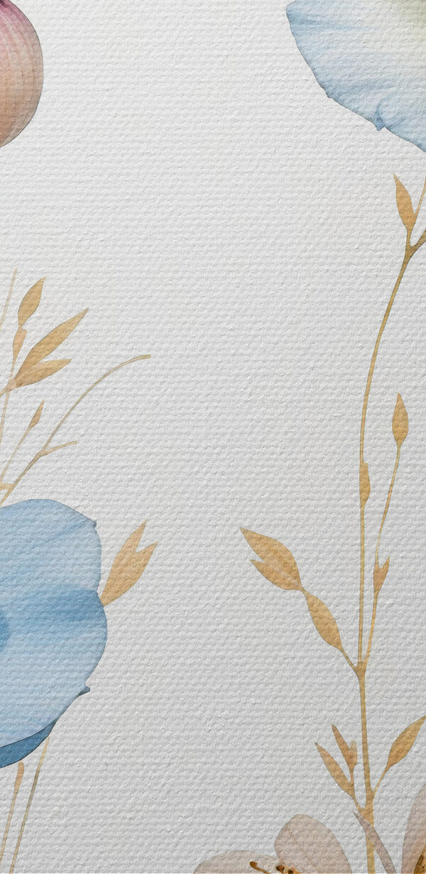 Group of blue and white flowers