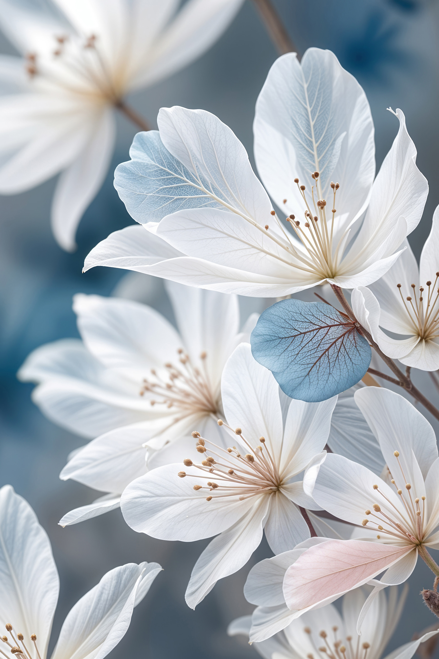 Close up of white flowers