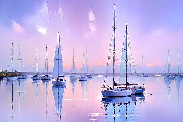 Group of sailboats on water Group of sailboats on water