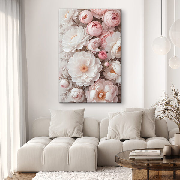 Quadri Quadri Composizione di fiori bianchi e rosa (COD: s39408)