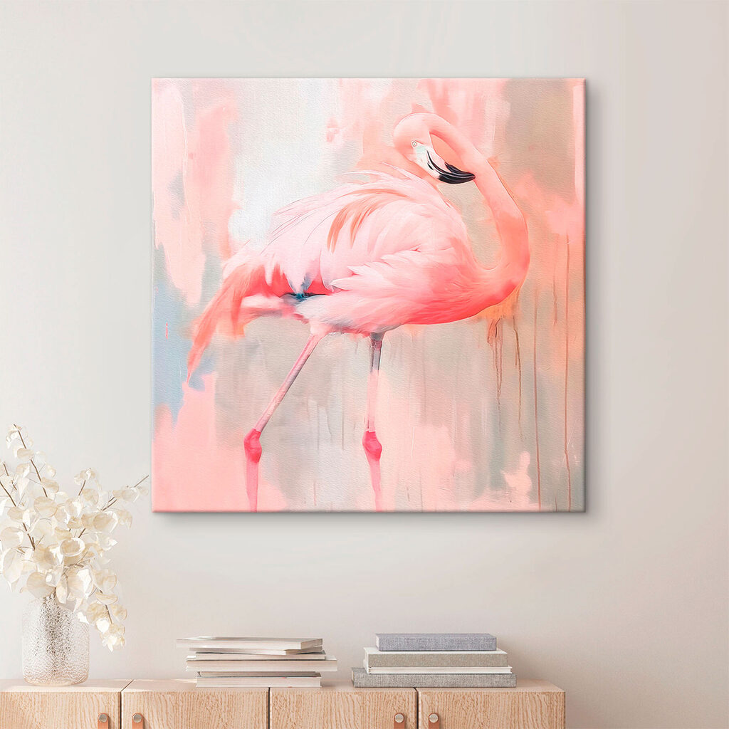 Pink flamingo with long legs Pink flamingo with long legs
