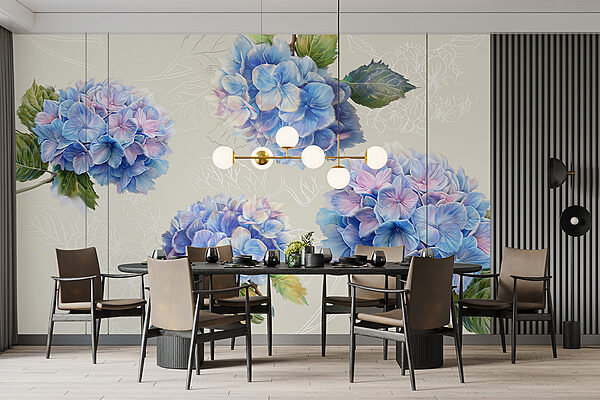 Group of blue flowers
