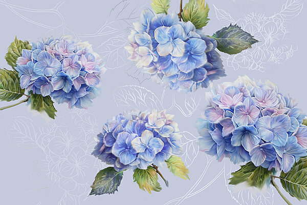 Gruppo di fiori blu Gruppo di fiori blu