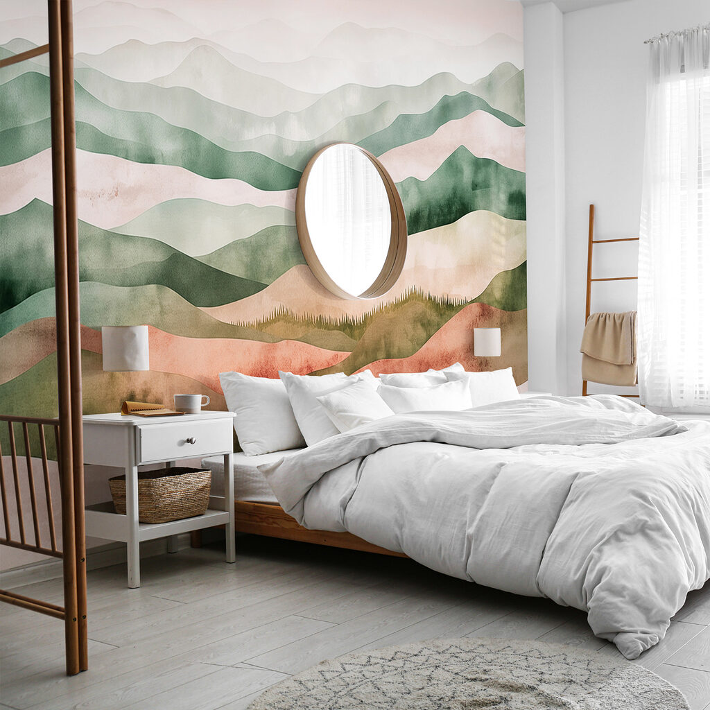 Landscape of hills with trees Landscape of hills with trees