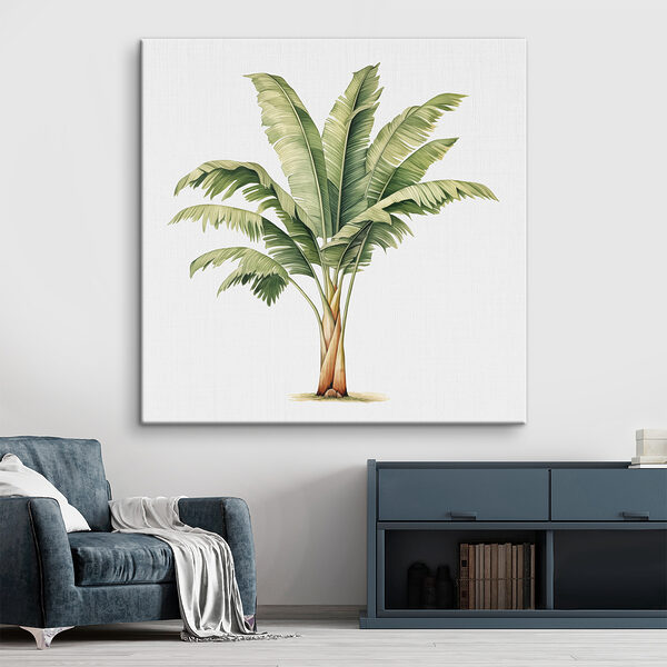 Palm tree with large leaves Palm tree with large leaves
