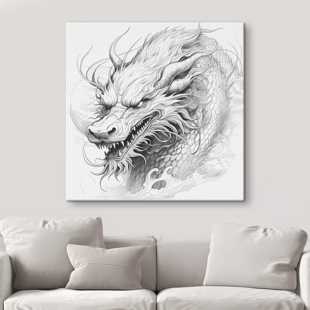 Drawing of a dragon Drawing of a dragon