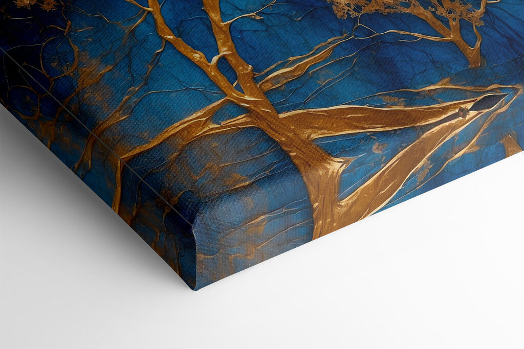 Blue mountains with trees
