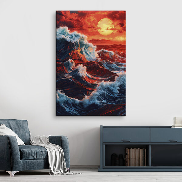 Quadri Quadri Le onde dell'oceano al tramonto (COD: s39362)