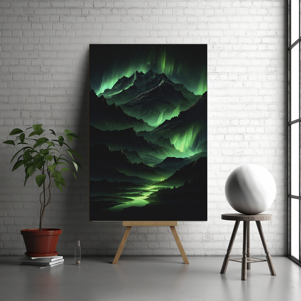 Green lights in the mountains Green lights in the mountains