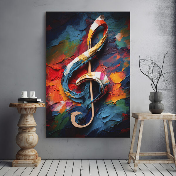 Quadri Chiave di violino dipinta a colori vivaci (COD: s39373) Quadri Quadri Chiave di violino dipinta a colori vivaci (COD: s39373)