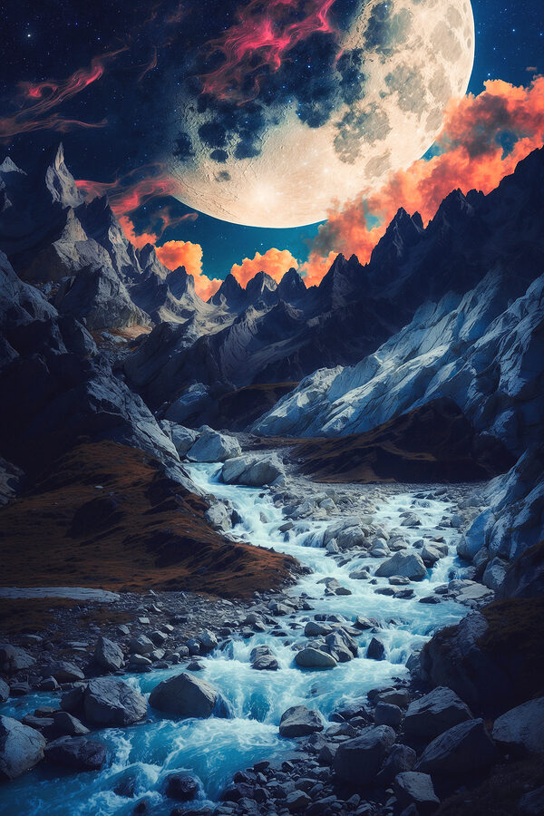 River running through a rocky valley