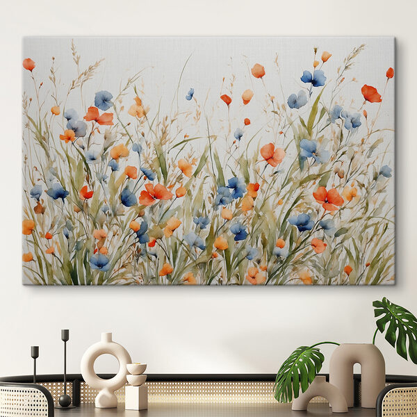 Quadri Dipinto di fiori ed erba (COD: s39378) Quadri Quadri Dipinto di fiori ed erba (COD: s39378)