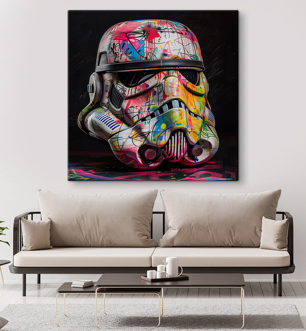 Quadri Elmetto da stormtrooper colorato (COD: s39453) Quadri Quadri Elmetto da stormtrooper colorato (COD: s39453)