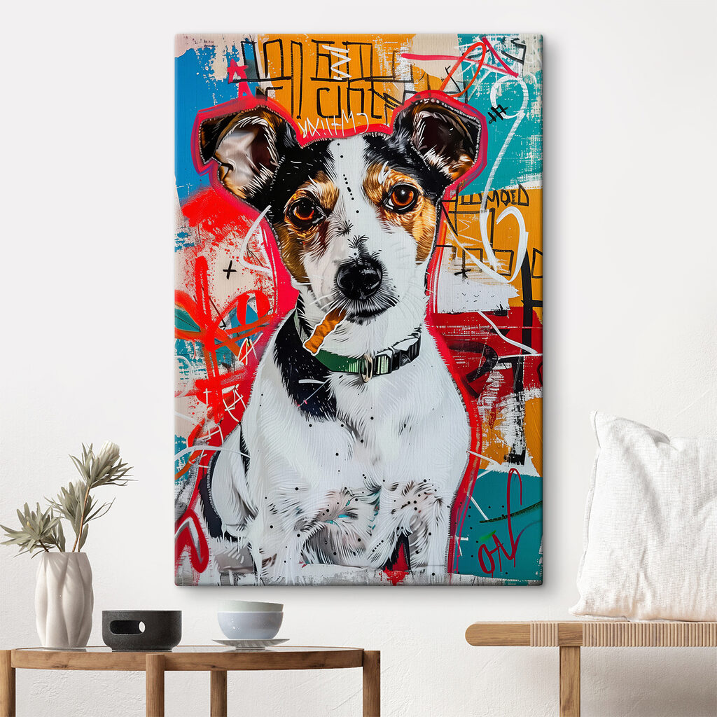 Dog with a cigar in its mouth