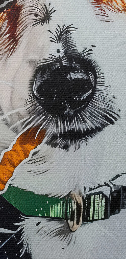 Dog with a cigar in its mouth