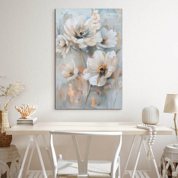 Painting of flowers on a wall