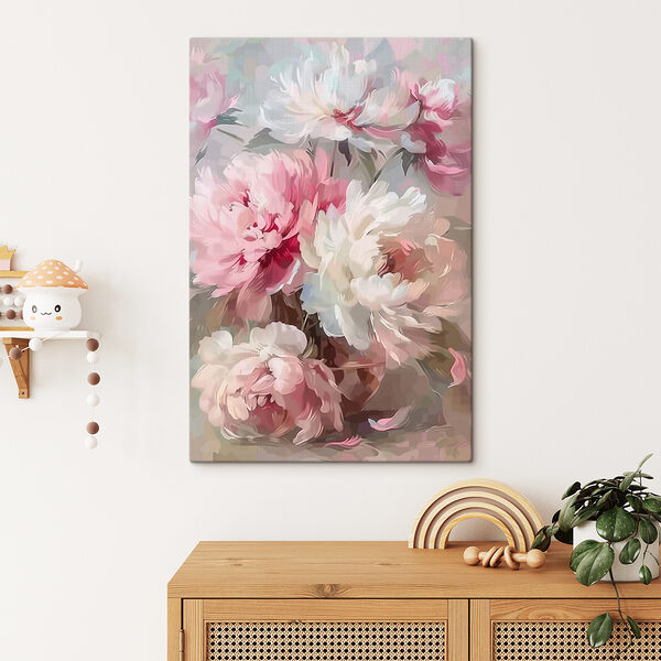 Quadri Quadri Dipinto raffigurante fiori rosa e bianchi (COD: s39554)