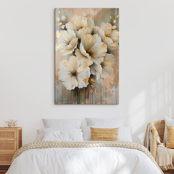 Elegant flowers with metallic details