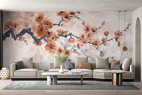 Pittura di un ramo con fiori Pittura di un ramo con fiori