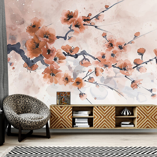 Pittura di un ramo con fiori Pittura di un ramo con fiori