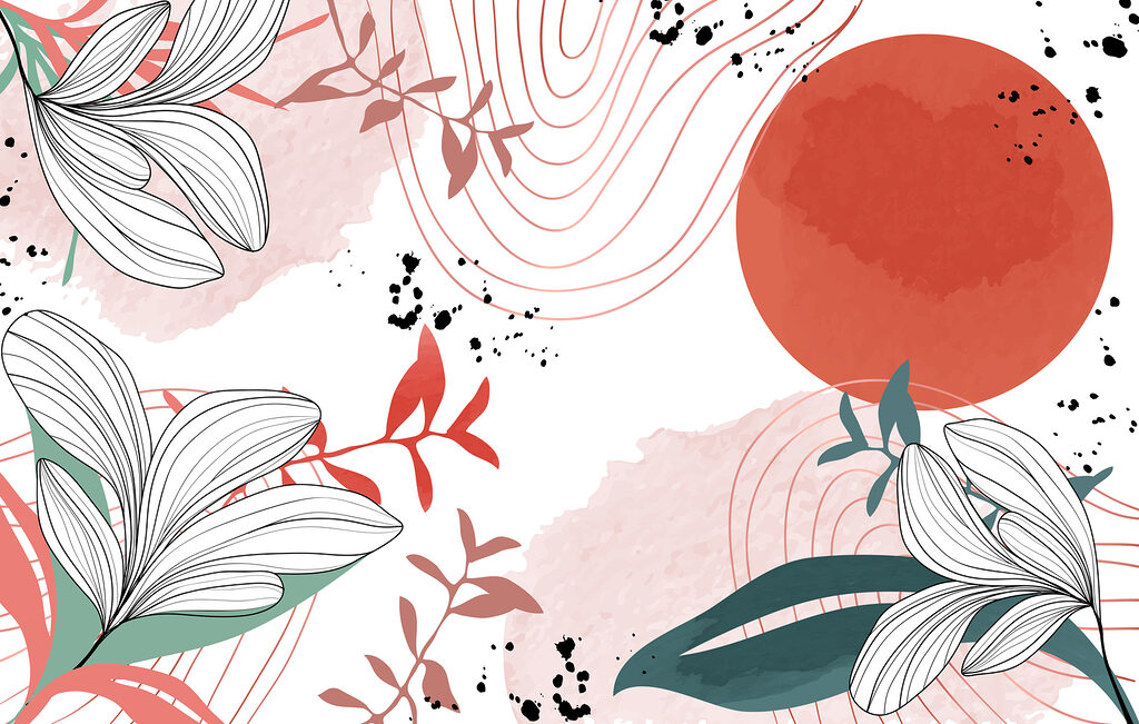 Design floreale bianco e rosso Design floreale bianco e rosso