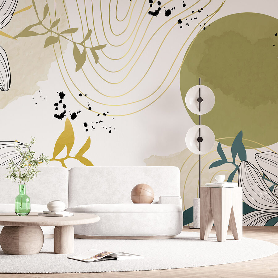 Design floreale bianco e verde