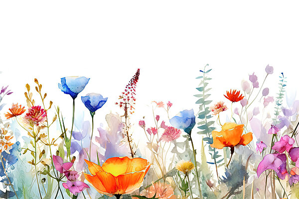Watercolor of flowers