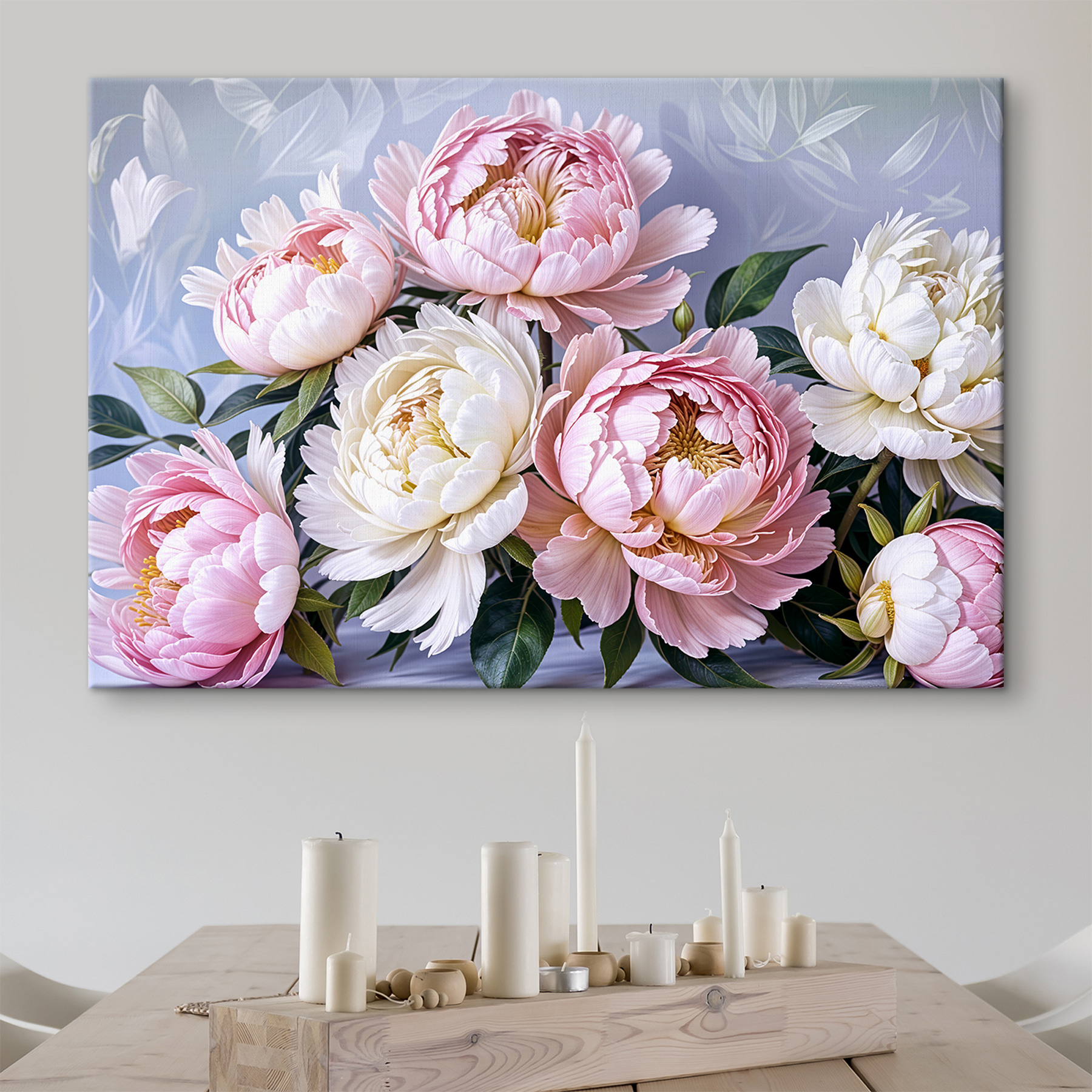 Group of pink and white flowers